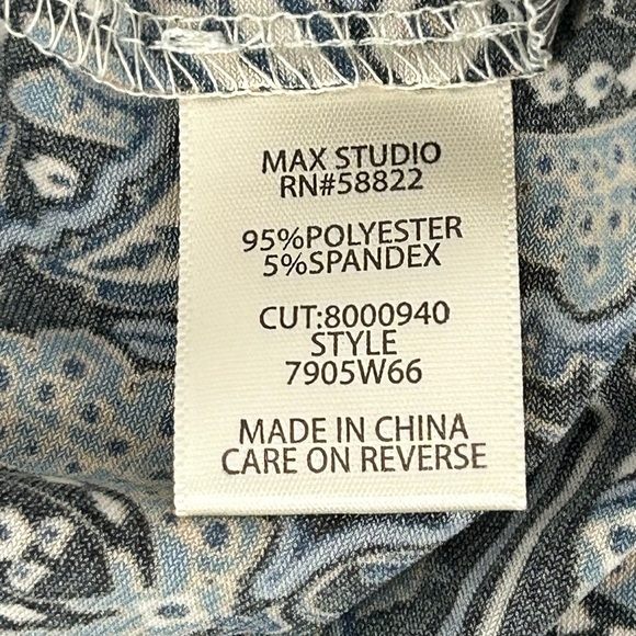 Max Studio Nordstrom Dress Faux Wrap front NWT short sleeves Mosaic print size S - Picture 4 of 12